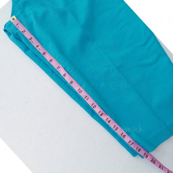 Units Capri Pants Sz Small Vintage 90s High Waist Pull On Coastal Grandma Resort - Picture 8 of 10